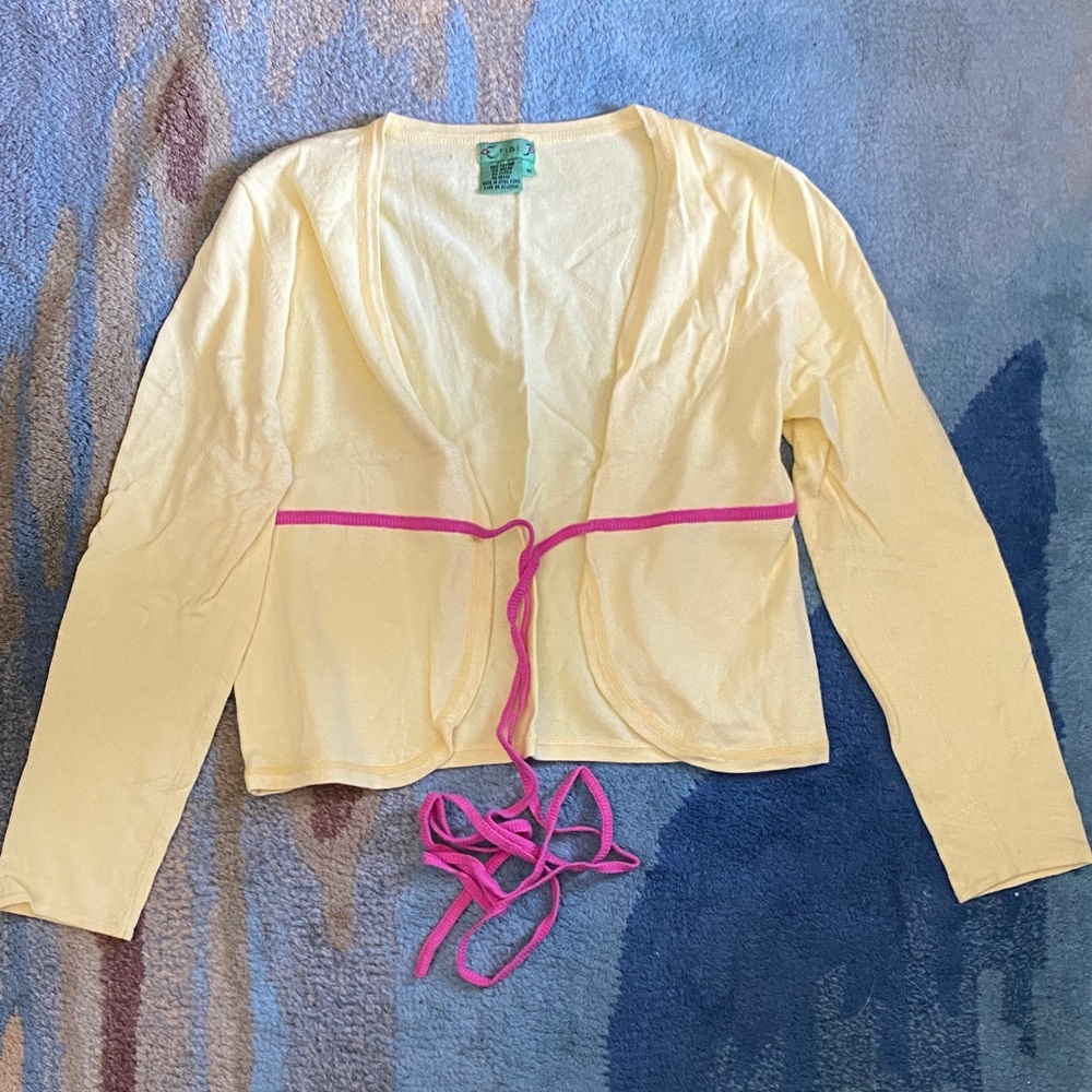 Tibi Light Yellow Knit Top